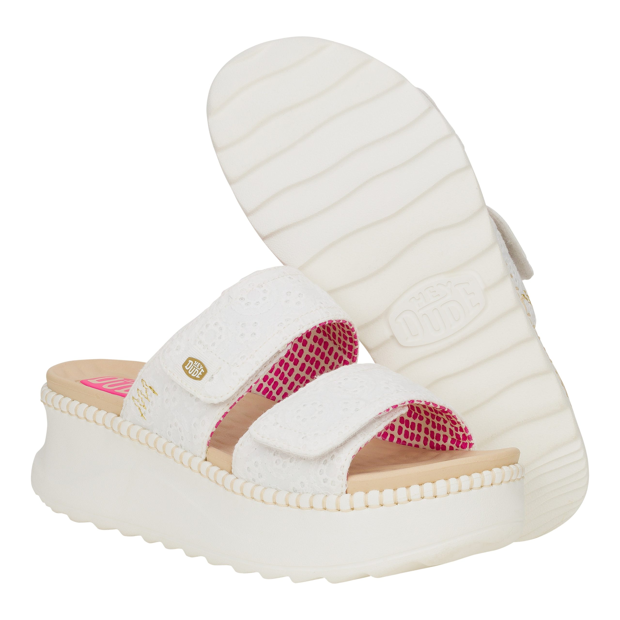Delray Slide Eyelet - White - Image 3