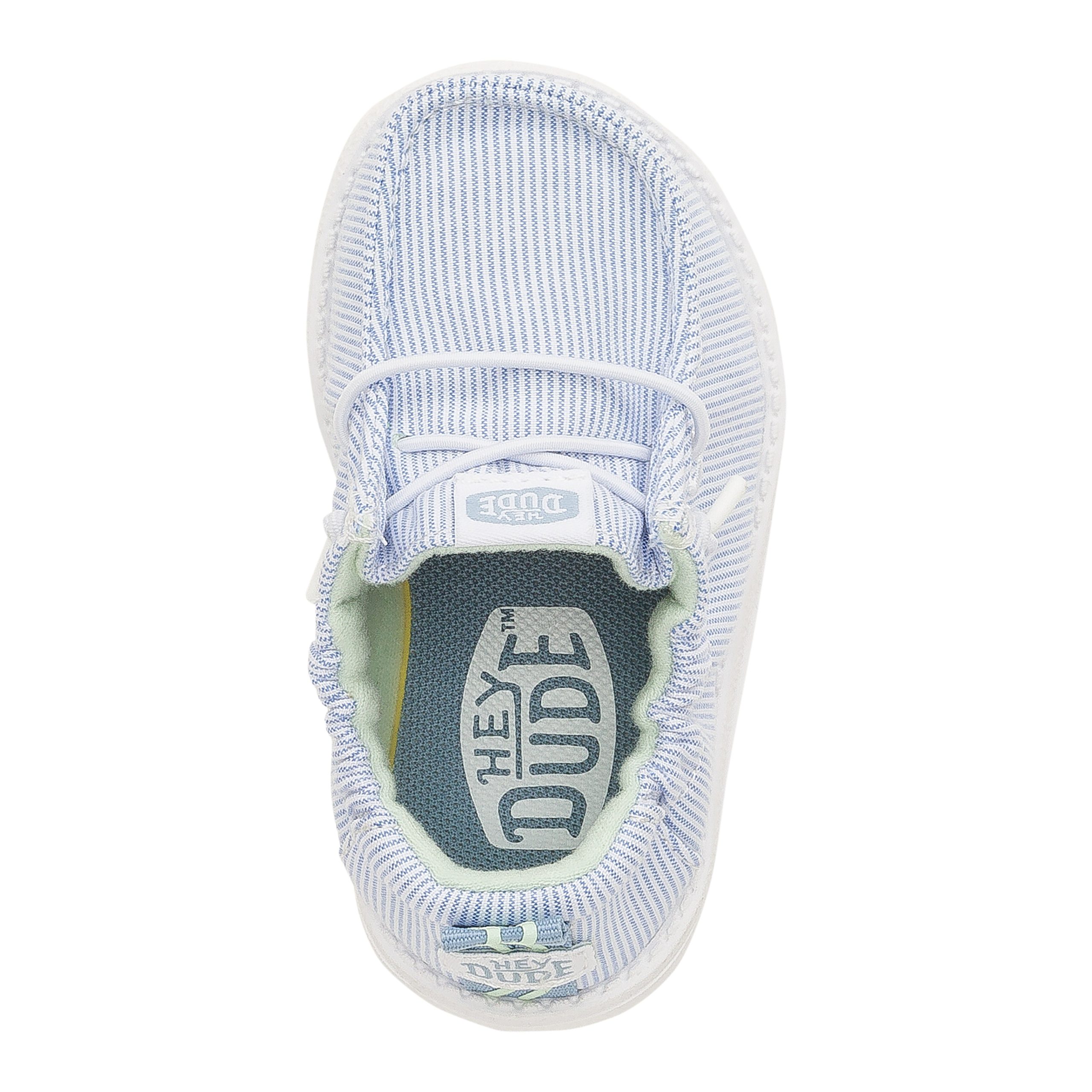 LilDude Slip On Prints - White/Faded Denim - Image 6