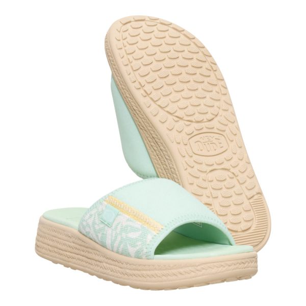 Tide Espadrille Slide - Celadon Green/Multi